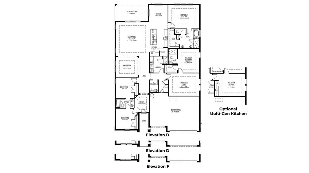 2D floor plan layout for the Camden by D.R. Horton in Star Farms at Lakewood Ranch, Bradenton, FL (Image 4).