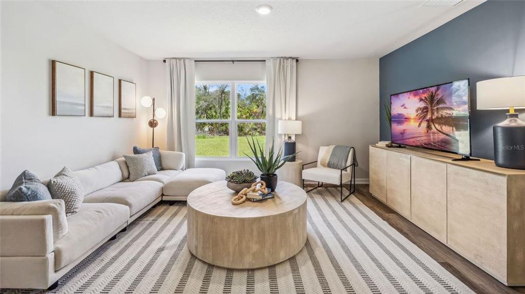 Furnished interior view inside a new home in Bella Lago, Parrish (Image 6). Furnished interior view inside a new home in Bella Lago, Parrish (Image 6).