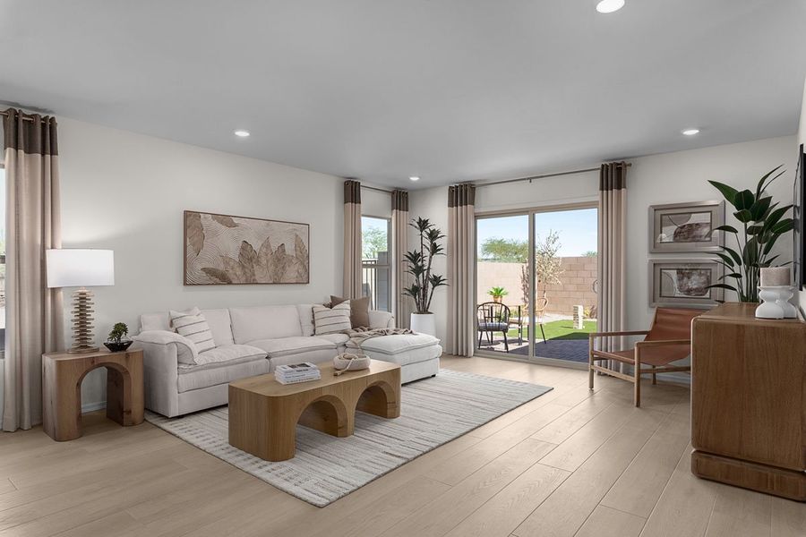 Furnished interior view inside a new home in Cielo Reserve, Tucson (Image 7). Furnished interior view inside a new home in Cielo Reserve, Tucson (Image 7).