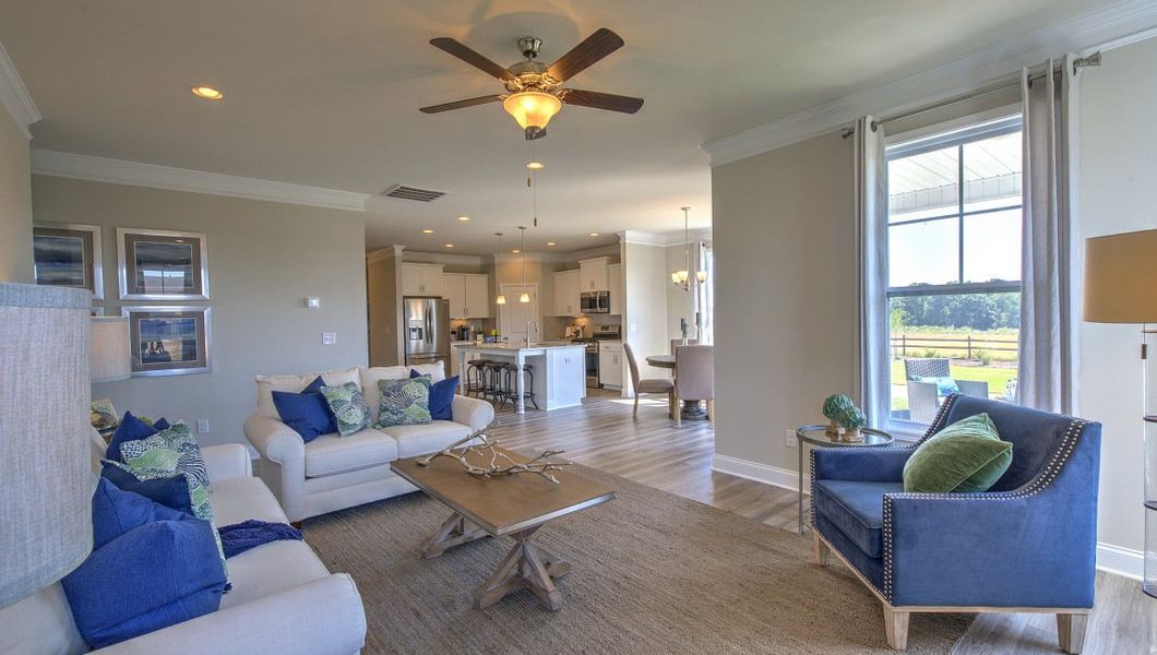 Furnished interior view inside a new home in Reserve at Tap Root Farms, Fletcher (Image 26).