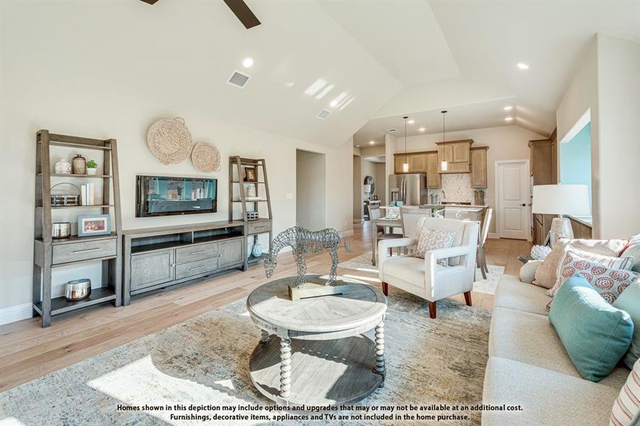 Furnished interior view inside a new home in Parks at Panchasarp Farms, Burleson (Image 9). Furnished interior view inside a new home in Parks at Panchasarp Farms, Burleson (Image 9).