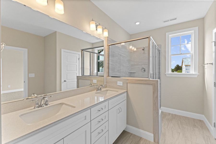 Representative furnished interior of a home built from the The Juniper by RobuckHomes in Kennebec Crossing, Angier (Image 61).