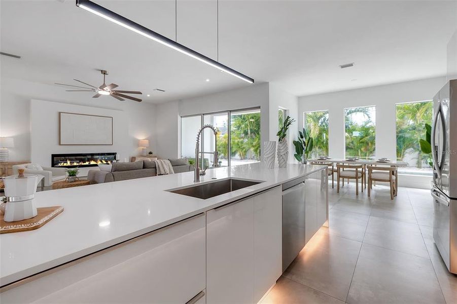 Furnished interior view inside a new home in , Sarasota (Image 9).