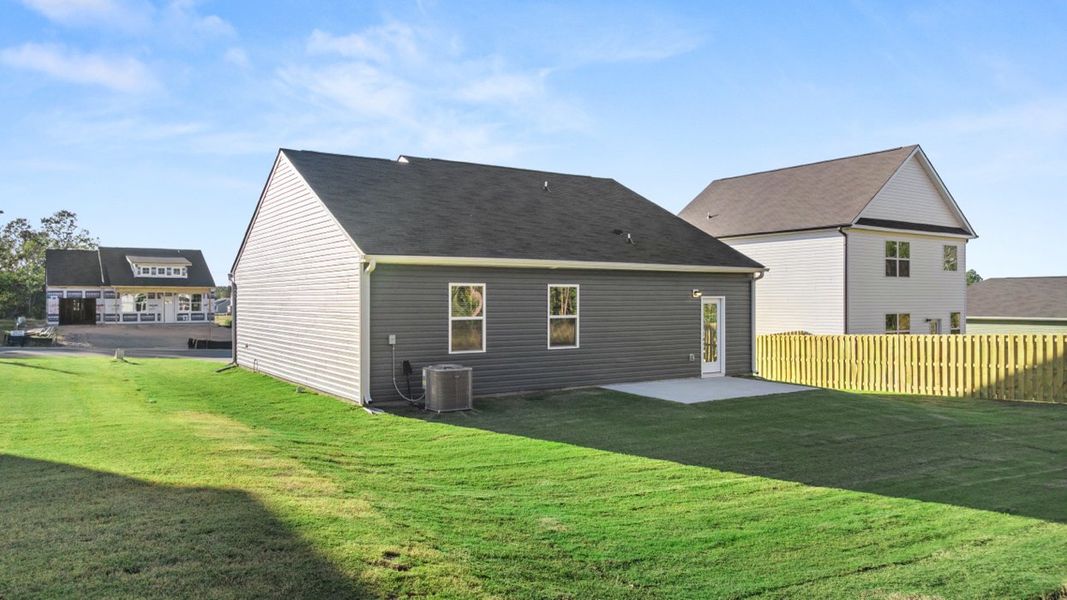 Exterior details and patio area of a home in Bellemeade Landing, Augusta (Image 4). Exterior details and patio area of a home in Bellemeade Landing, Augusta (Image 4).