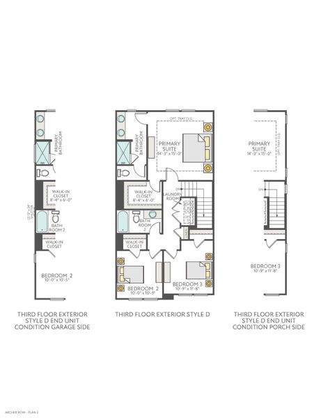 2D floor plan layout of this home in Archer Row, Charlotte, NC (Image 7).