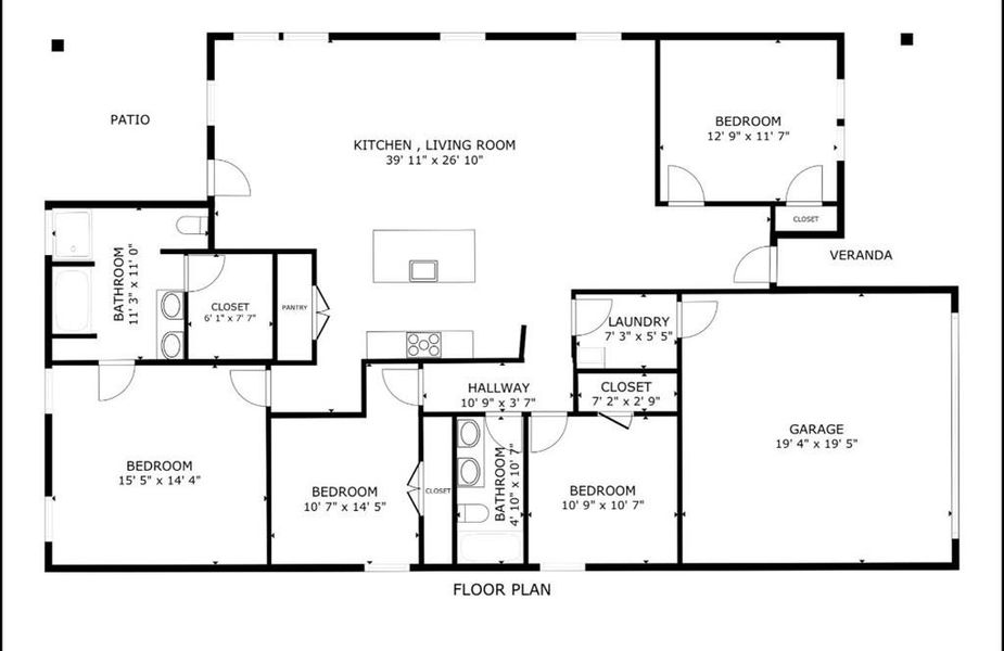 2D floor plan layout of this home in , Boyd, TX (Image 5).