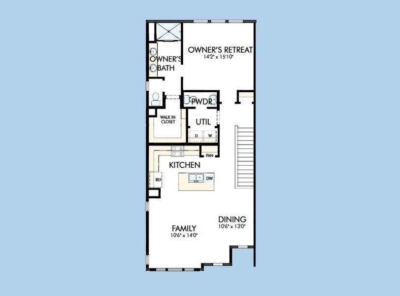 2D floor plan layout for the The Nuthatch Vista by David Weekley Homes in Westwood Reserve, Charlotte, NC (Image 3). 2D floor plan layout for the The Nuthatch Vista by David Weekley Homes in Westwood Reserve, Charlotte, NC (Image 3).