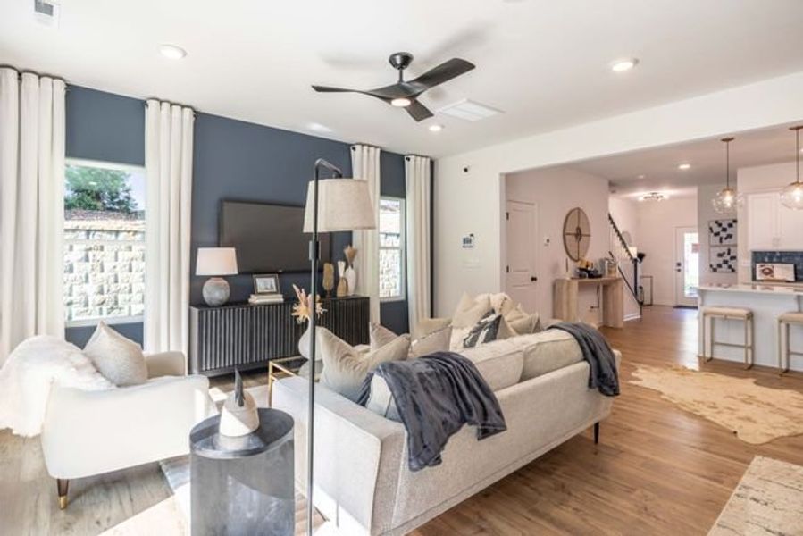 Representative furnished interior of a home built from the Longfield TH by True Homes in Penley Place Townhomes, Clover (Image 10). Representative furnished interior of a home built from the Longfield TH by True Homes in Penley Place Townhomes, Clover (Image 10).