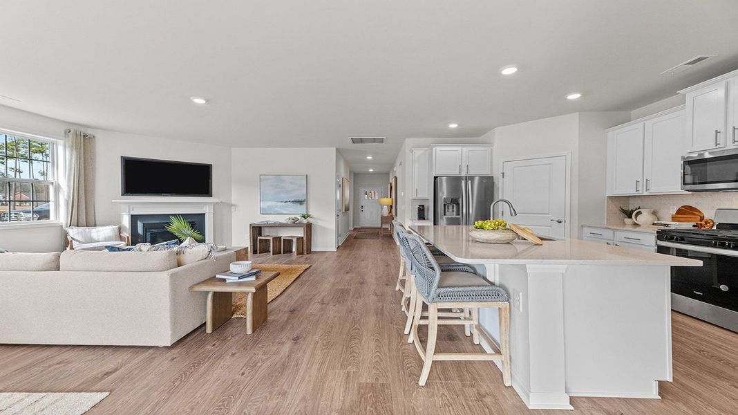 Representative furnished interior of a home built from the Clifton by D.R. Horton in Quarry Hills - Freedom, Swepsonville (Image 24).