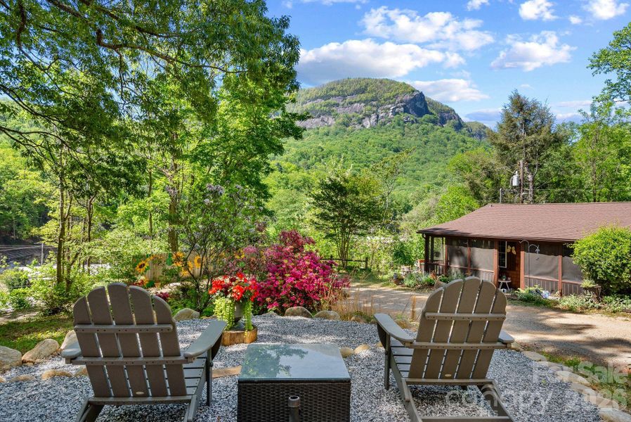 Views of Chimney Rock year round are a very special feature of this one-of-a-kind home.