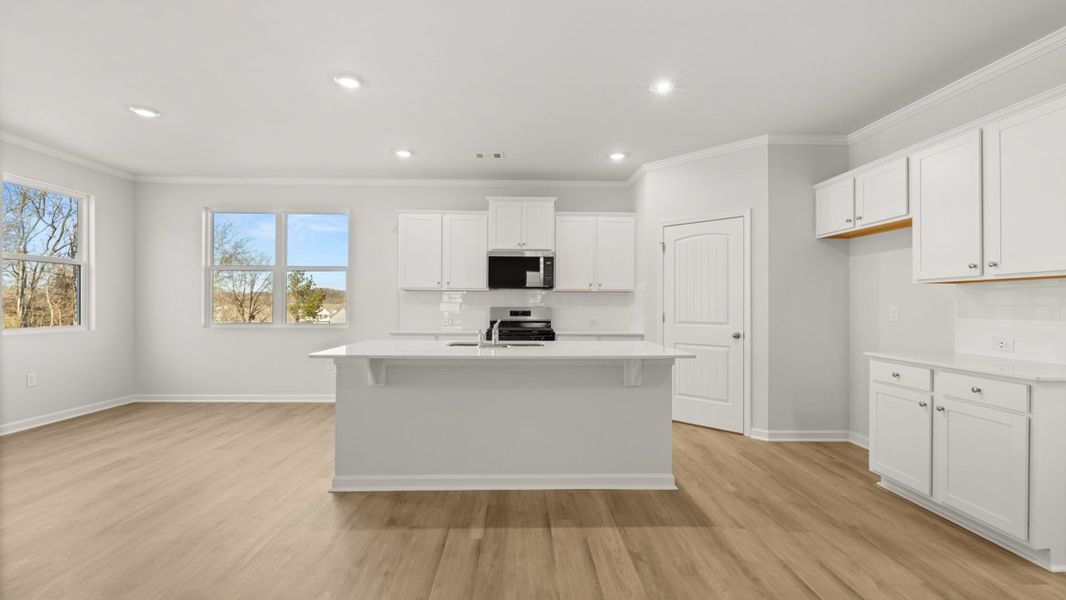 Representative furnished interior of a home built from the Fayette ll by D.R. Horton in Braselton Village, Braselton (Image 5).