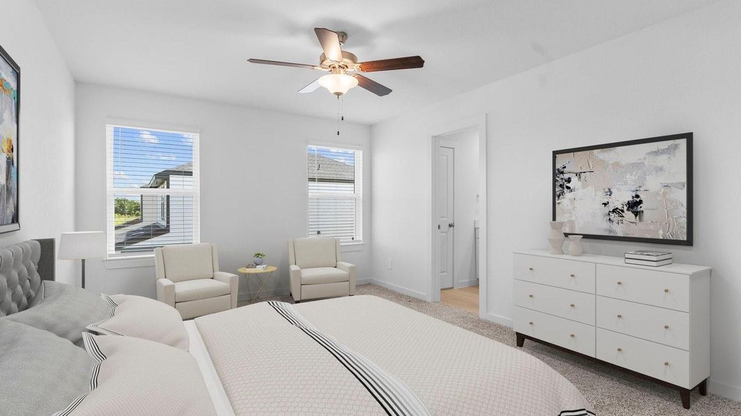 Elevations, exterior/ interior colors, options, available upgrades that require an additional charge, and standard features will vary in each community and subject change without notice. Call for details.