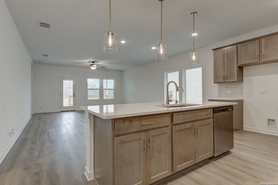 Furnished interior view inside a new home in Nopal Valley, San Antonio (Image 12).