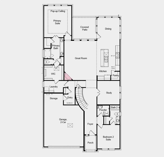 2D floor plan layout for the Citron by Taylor Morrison in The Ranch at Uptown Celina 55s, Celina, TX (Image 3). 2D floor plan layout for the Citron by Taylor Morrison in The Ranch at Uptown Celina 55s, Celina, TX (Image 3).