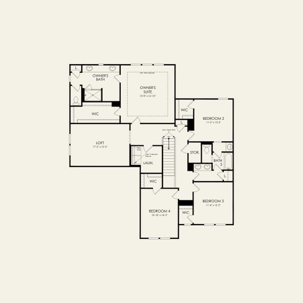 2D floor plan layout for the Herdwick by Pulte Homes in The Retreat at Carolina Ridge, Harrisburg, NC (Image 5). 2D floor plan layout for the Herdwick by Pulte Homes in The Retreat at Carolina Ridge, Harrisburg, NC (Image 5).
