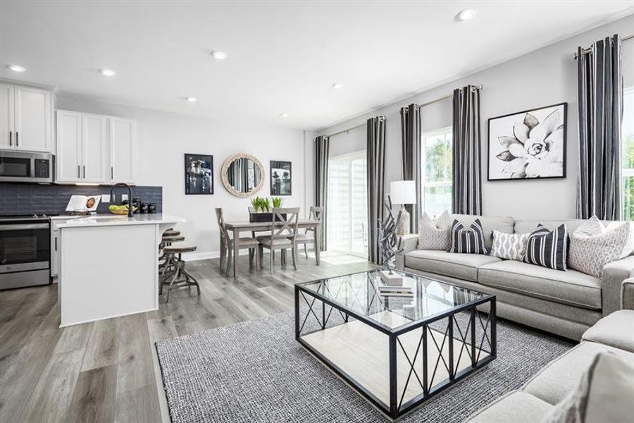Furnished interior view inside a new home in McCain's Station Townhomes, Gallatin (Image 5).