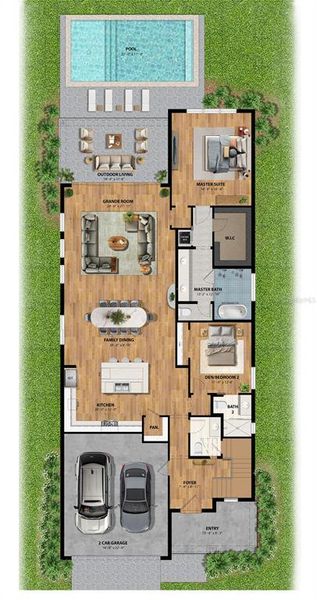 2D floor plan layout of this home in , Orlando, FL (Image 3). 2D floor plan layout of this home in , Orlando, FL (Image 3).