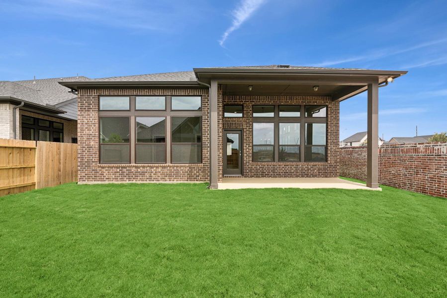 Front exterior of a new home in Grange 45' Homesites, Katy, TX, highlighting curb appeal (Image 20).