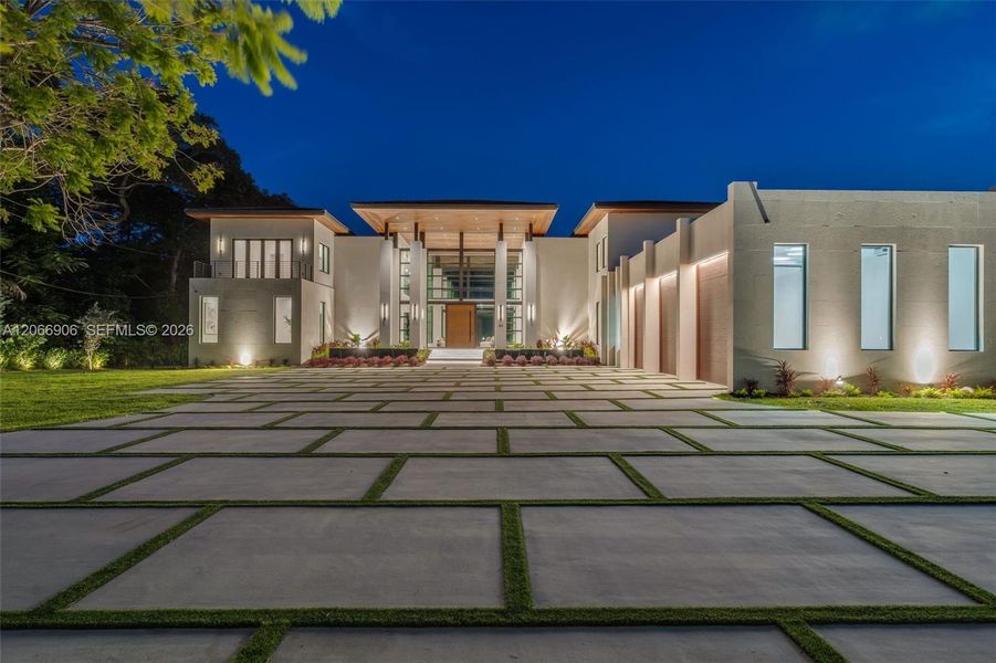 Front exterior of a new home in , Pinecrest, FL, highlighting curb appeal (Image 16).