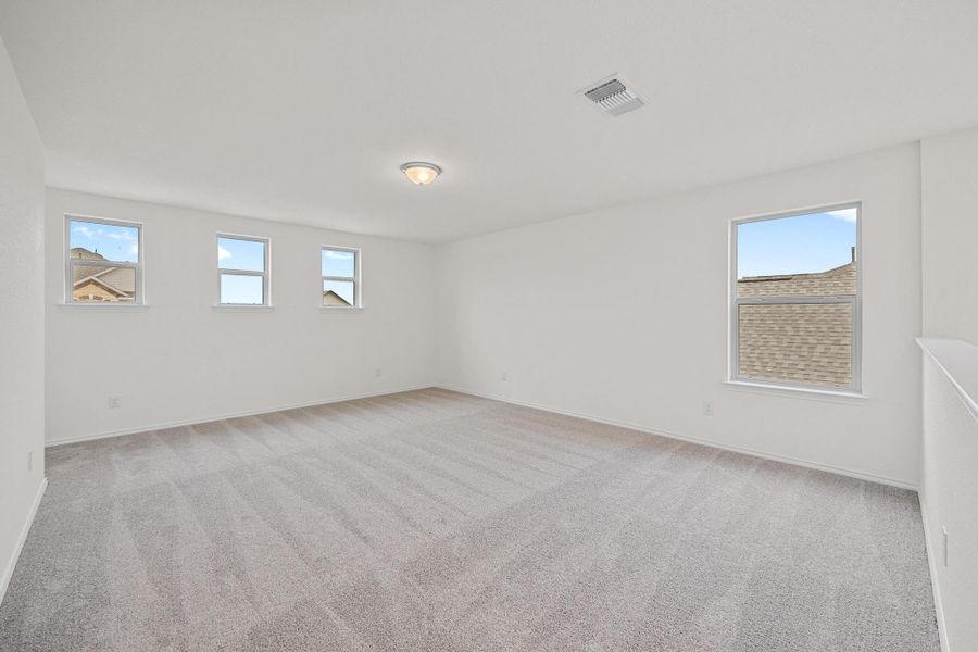 Spacious, unfurnished interior of a new home in Salerno - Classic Collection, Round Rock (Image 23). Spacious, unfurnished interior of a new home in Salerno - Classic Collection, Round Rock (Image 23).