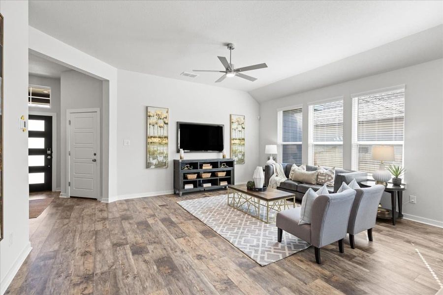 Furnished interior view inside a new home in Trace, San Marcos (Image 20).