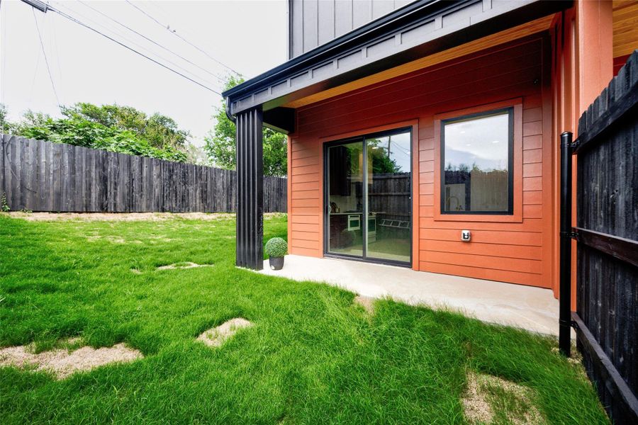 Exterior details and patio area of a home in , Austin (Image 19).