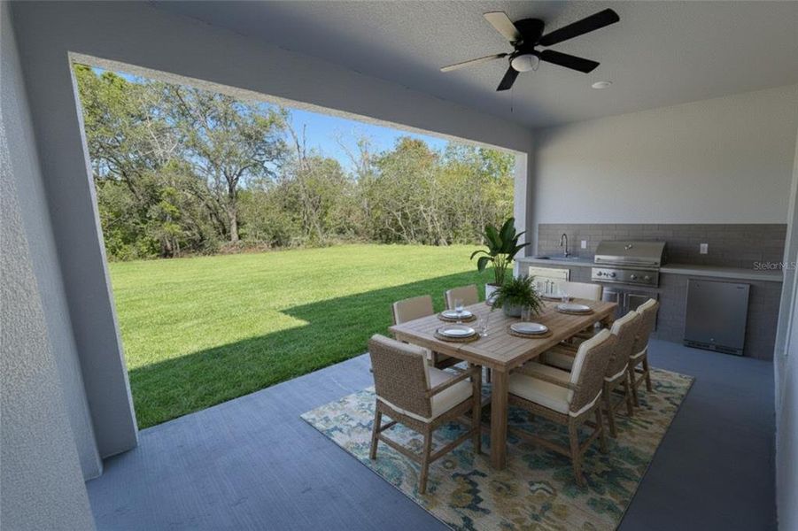 Exterior details and patio area of a home in , Citrus Springs (Image 20).