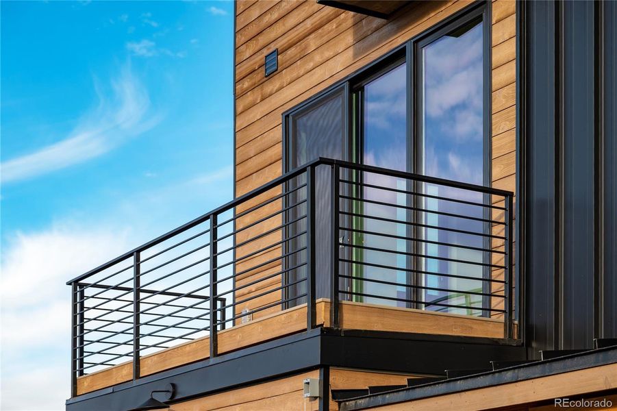 Exterior details and patio area of a home in , Fraser (Image 2).