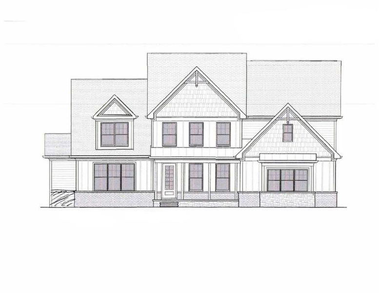 Exterior rendering of this home design in , Acworth, GA (Image 1).