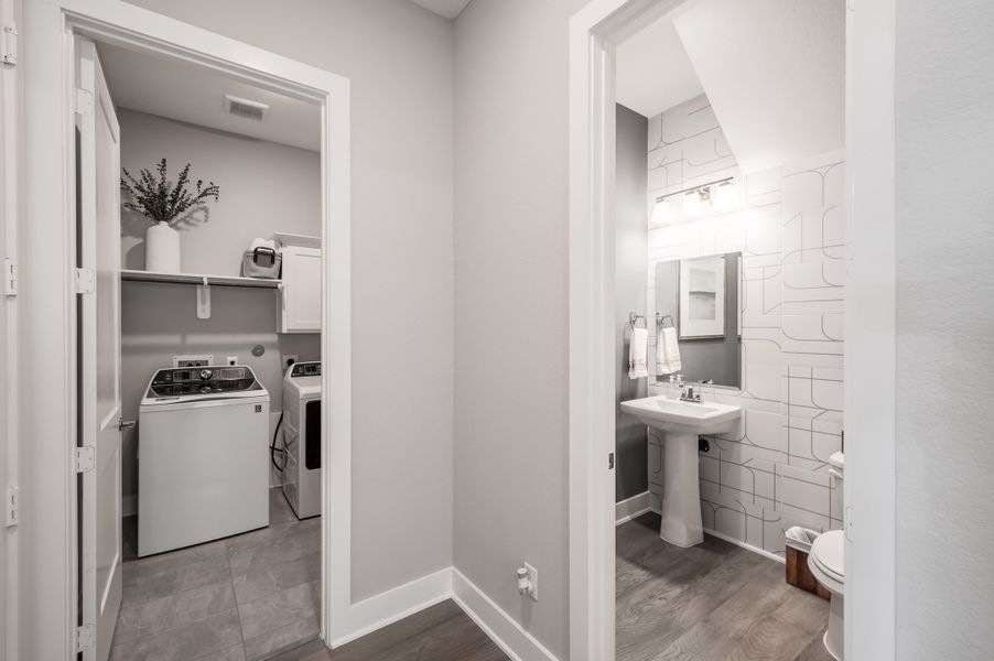 Representative furnished interior of a home built from the Barnhart by Tri Pointe Homes in Dunham Pointe, Cypress (Image 8).