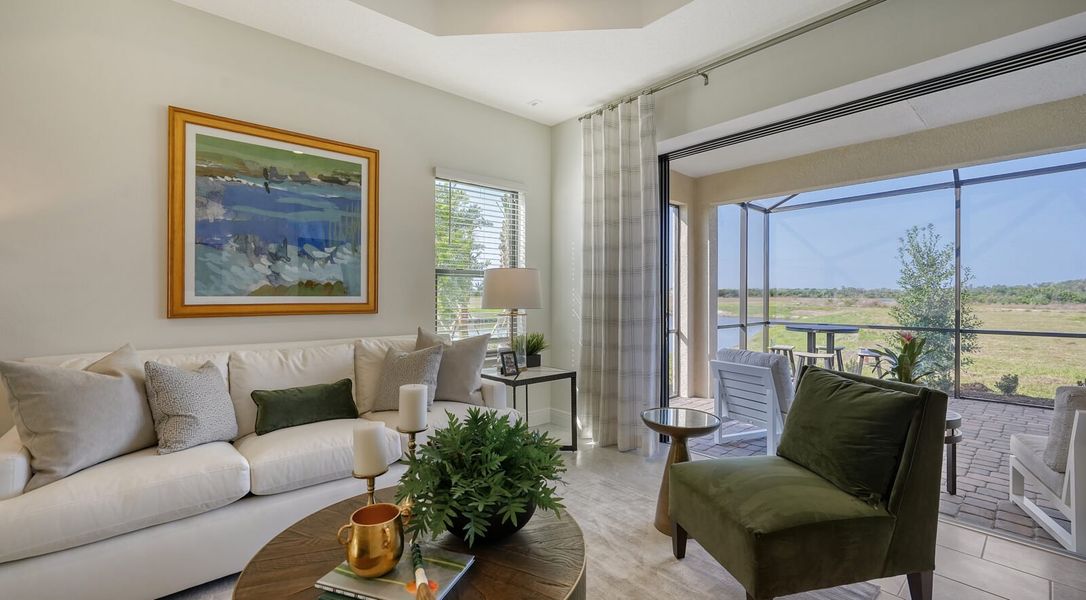 Representative furnished interior of a home built from the Sandcastle 2 by Neal Communities in Vistera of Venice, Venice (Image 18).