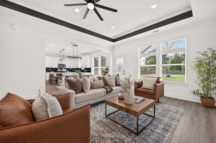 Furnished interior view inside a new home in , Prairie View (Image 7). Furnished interior view inside a new home in , Prairie View (Image 7).