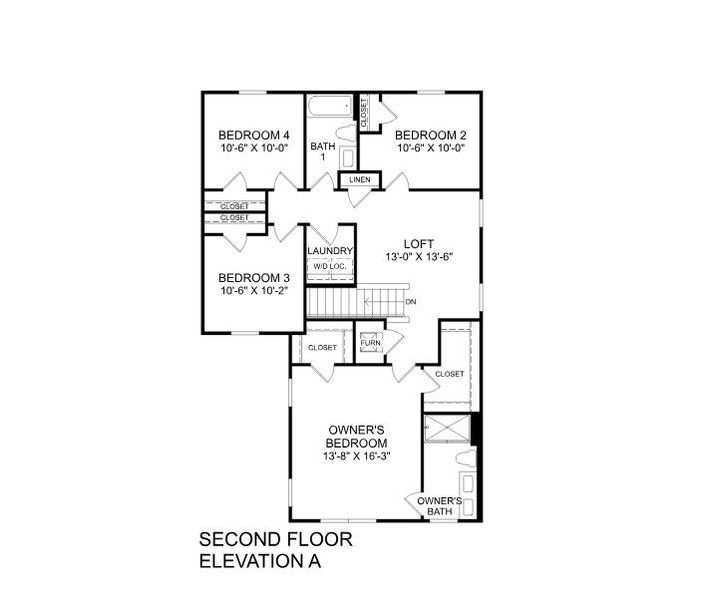 2D floor plan layout for the Torrey by Ryan Homes in Bell Creek Single Family Homes, Winnabow, NC (Image 3). 2D floor plan layout for the Torrey by Ryan Homes in Bell Creek Single Family Homes, Winnabow, NC (Image 3).