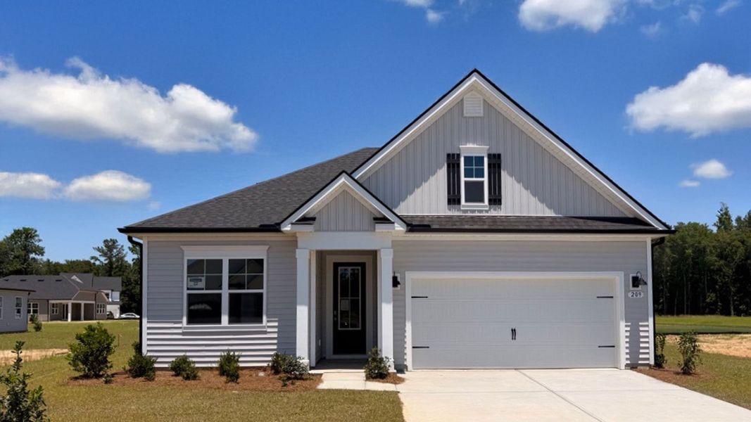 Front exterior of a new home in Coastal Farms, Conway, SC, highlighting curb appeal (Image 1). Front exterior of a new home in Coastal Farms, Conway, SC, highlighting curb appeal (Image 1).