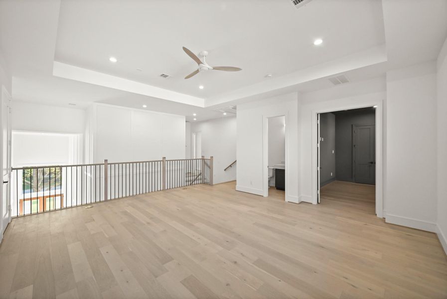 Your game room gets natural light from the front and back!