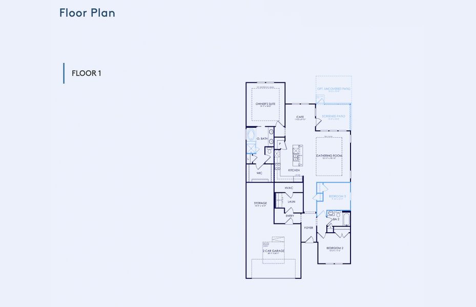 2D floor plan layout of this home in Oakleaf Chase, Blythewood, SC (Image 4).