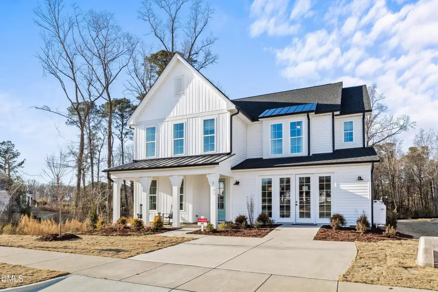 Front exterior of a new home in Kennebec Crossing, Angier, NC, highlighting curb appeal (Image 2). Front exterior of a new home in Kennebec Crossing, Angier, NC, highlighting curb appeal (Image 2).