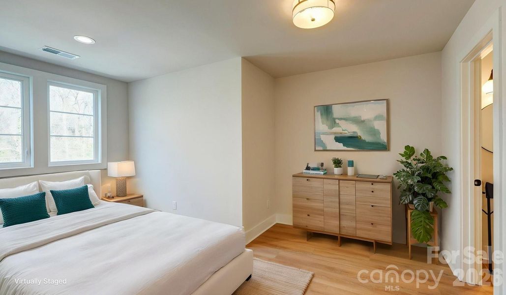 Virtually staged 3rd floor bedroom.