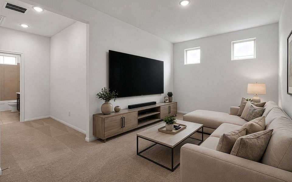 Furnished interior view inside a new home in Elyson, Katy (Image 5).
