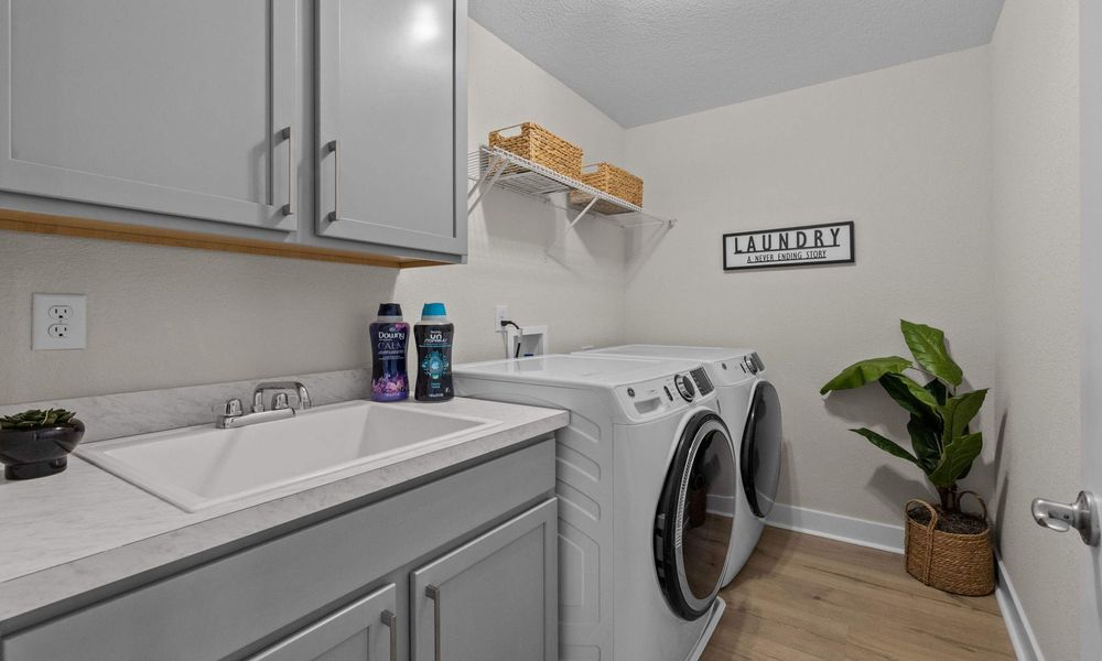 Furnished interior in a model home at Terrapin in Leland (Image 23).