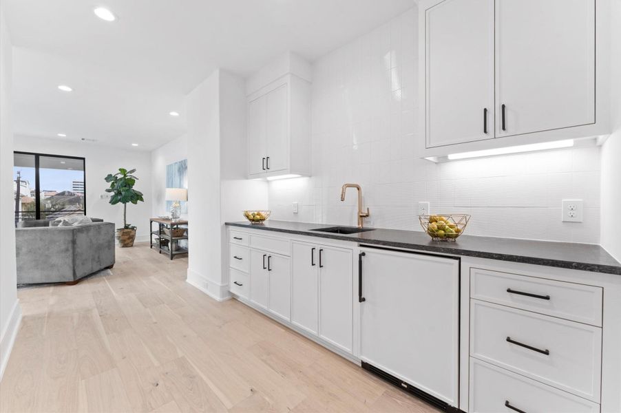 3rd floor game room designer kitchen