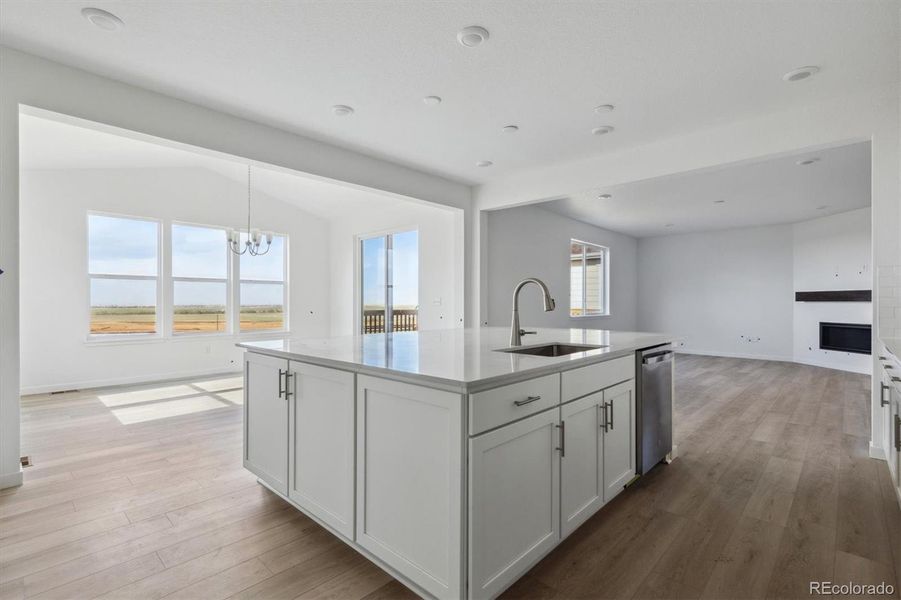 Furnished interior view inside a new home in Harvest Crossing, Aurora (Image 10).