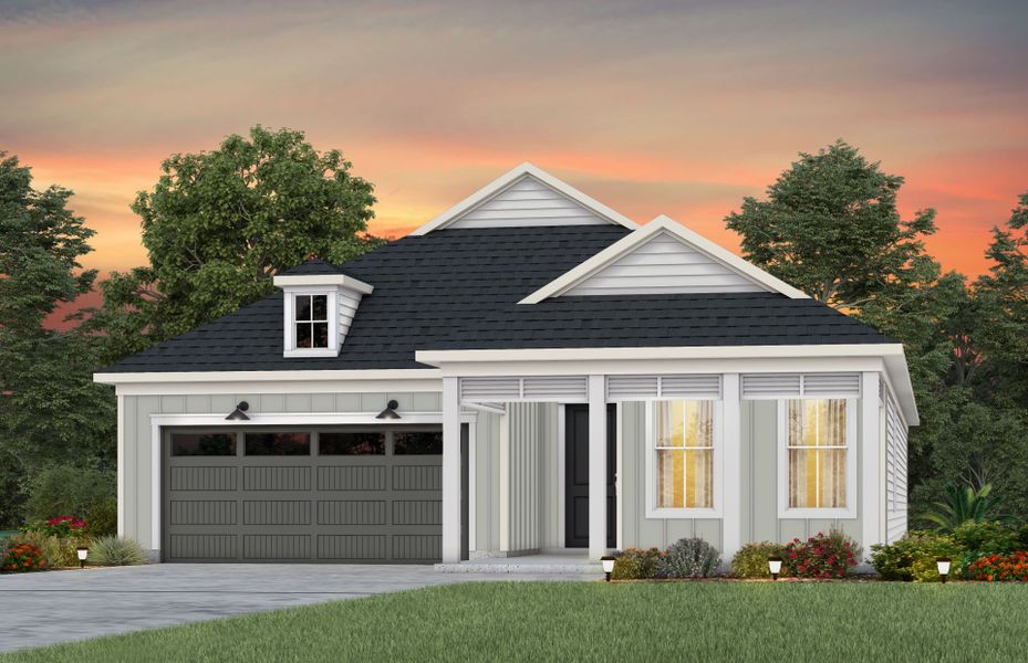 Front exterior of a new home in Kinsdale, Lancaster, SC, highlighting curb appeal (Image 29).
