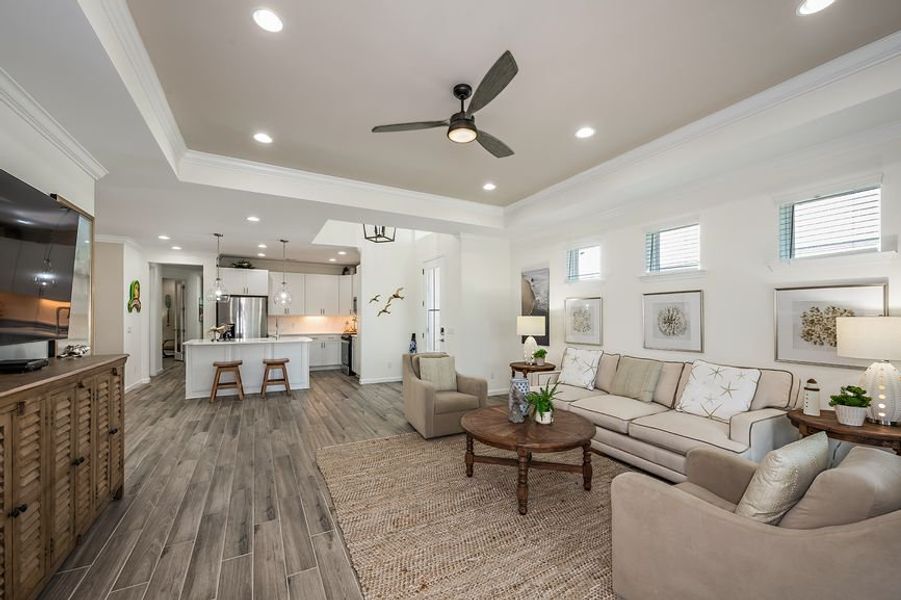 Representative furnished interior of a home built from the Tortola by Minto Communities in Latitude Margaritaville Hilton Head, Hardeeville (Image 10). Representative furnished interior of a home built from the Tortola by Minto Communities in Latitude Margaritaville Hilton Head, Hardeeville (Image 10).