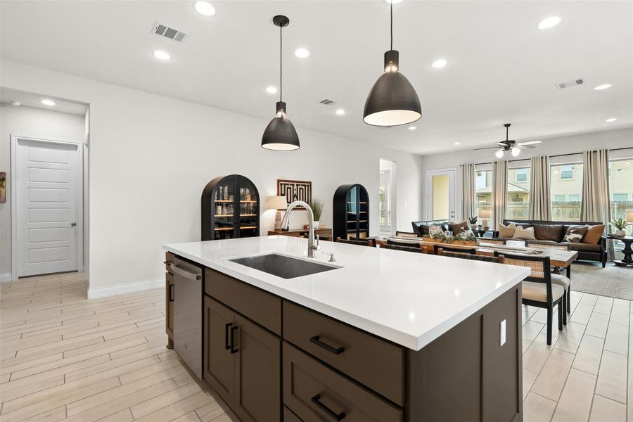 Furnished interior view inside a new home in Santa Rita Ranch 50', Liberty Hill (Image 12). Furnished interior view inside a new home in Santa Rita Ranch 50', Liberty Hill (Image 12).