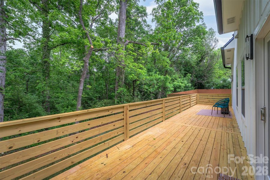 Exterior details and patio area of a home in , Asheville (Image 30).