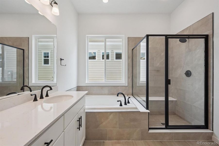 Furnished interior view inside a new home in The Aurora Highlands, Aurora (Image 6).