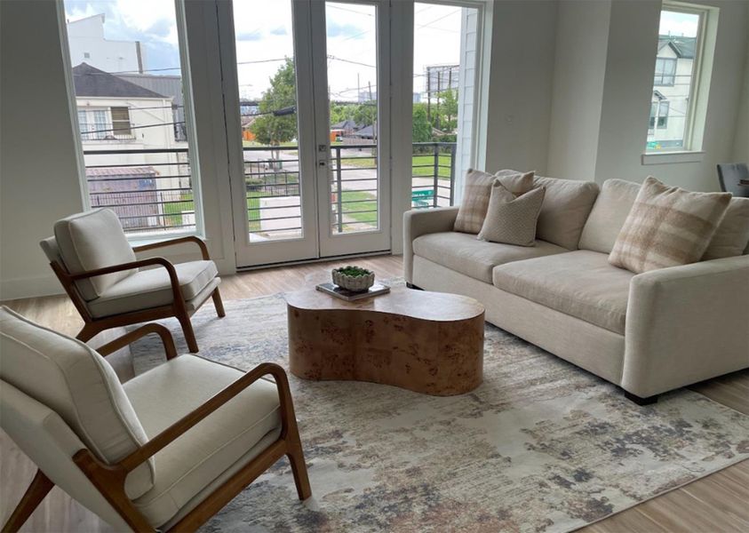 Furnished interior view inside a new home in , Houston (Image 10).