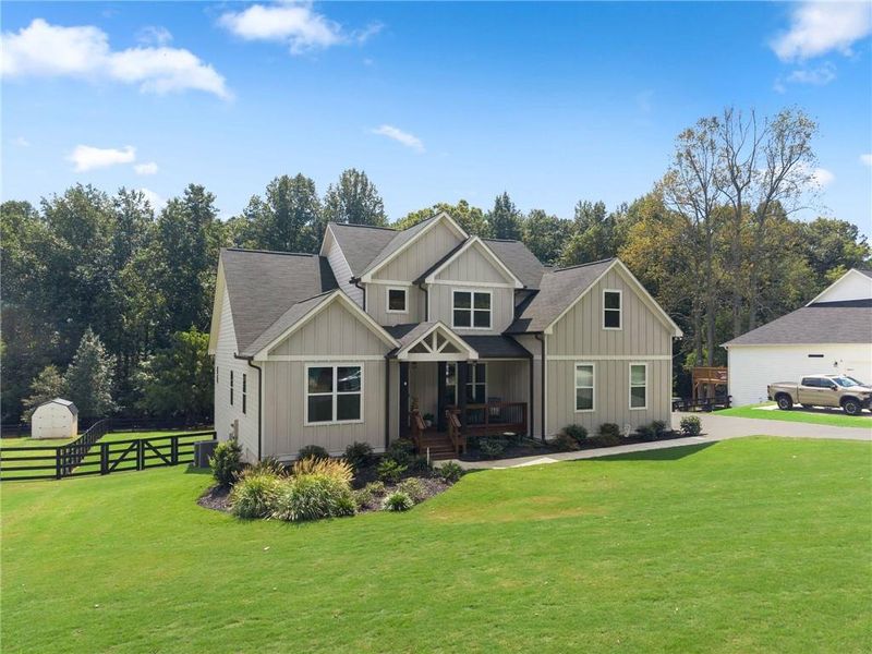 Front exterior of a new home in , Dawsonville, GA, highlighting curb appeal (Image 24).