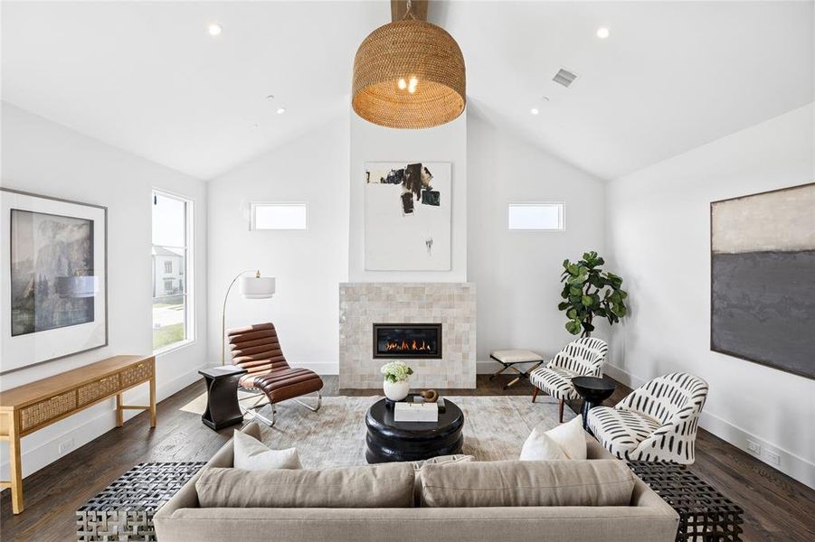 Furnished interior view inside a new home in Avadene at Las Colinas, Irving (Image 32).